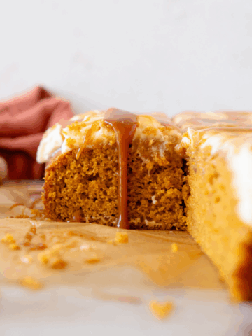 pumpkin caramel sheet cake