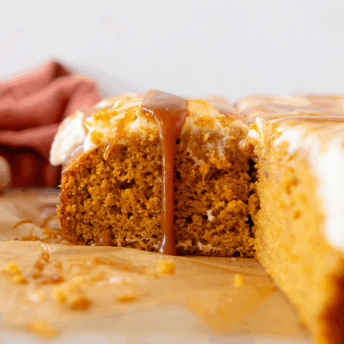 pumpkin caramel sheet cake
