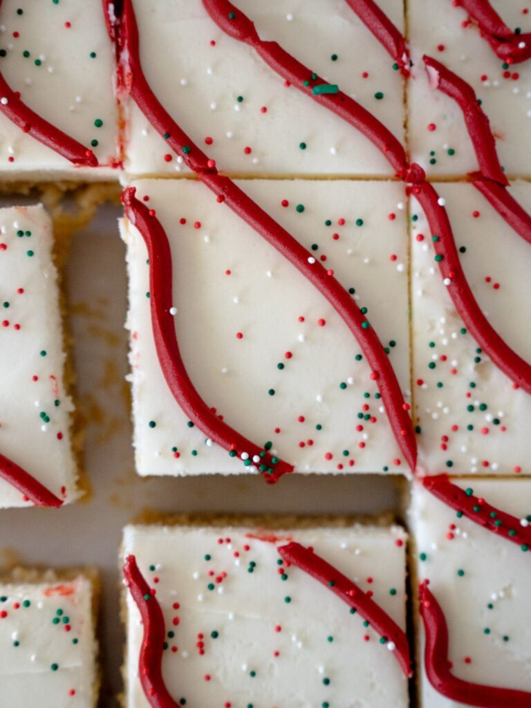 christmas sugar cookie bar