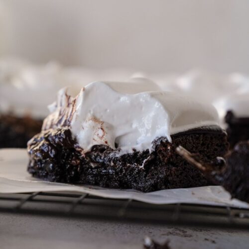 hot chocolate brownies