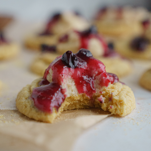blueberry cornbread cookies