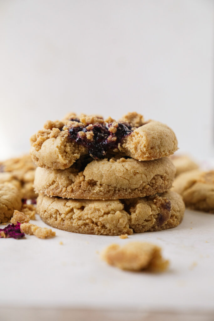 browned butter blueberry cookies