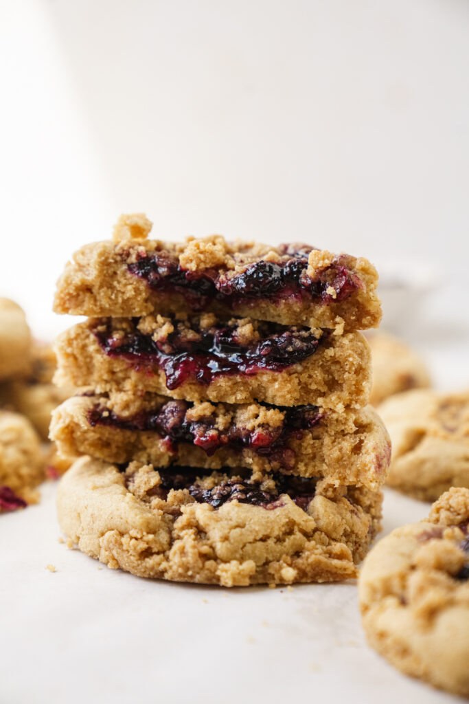browned butter blueberry cookies