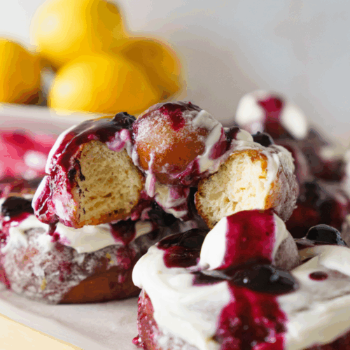 fried blueberry donut