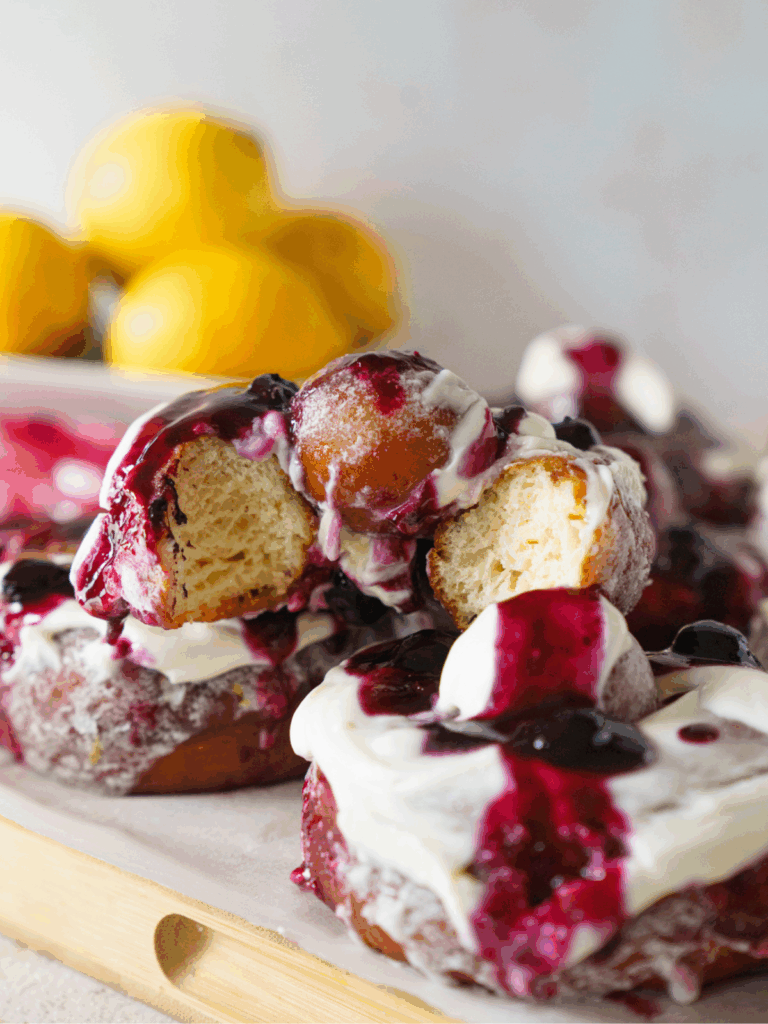 fried blueberry donut