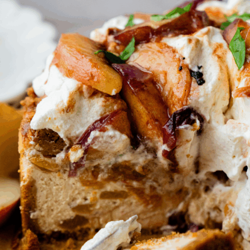 PEACH COBBLER CHEESECAKE