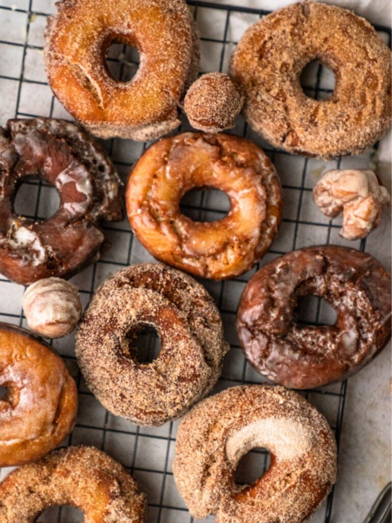 fried apple cider donuts