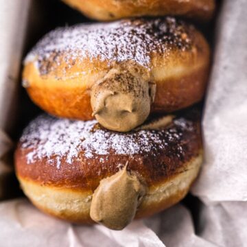 Coffee Custard Filled Donuts