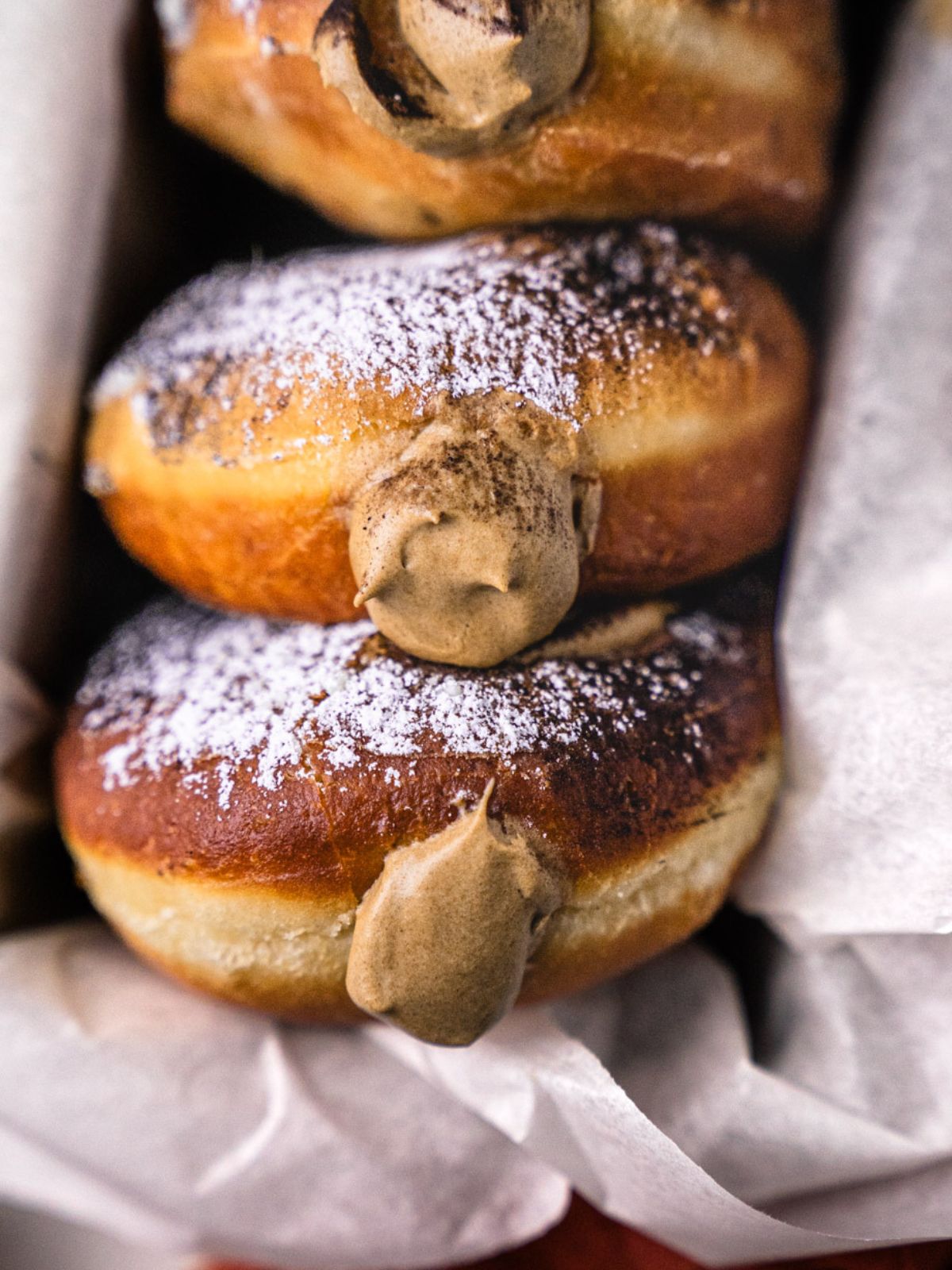 Coffee Custard Filled Donuts