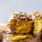 pumpkin caramel cinnamon rolls