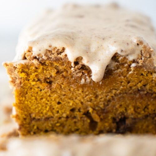 pumpkin loaf with maple glaze