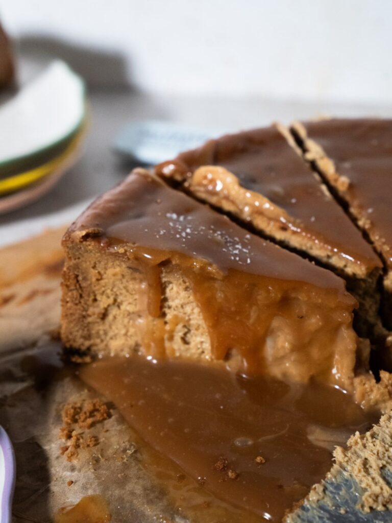caramel brown butter cheesecake