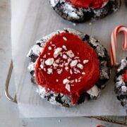 Chocolate Peppermint Crinkle Cookies