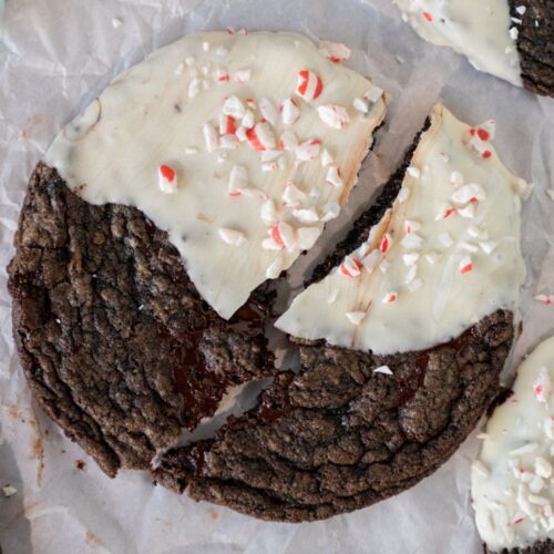 triple chocolate peppermint cookies