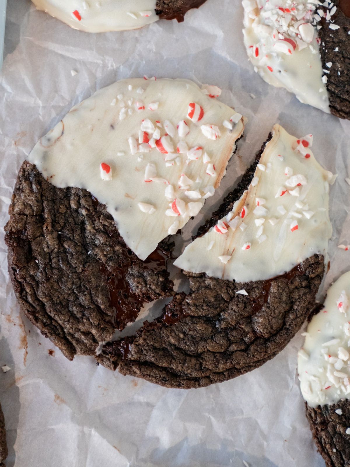 triple chocolate peppermint cookies