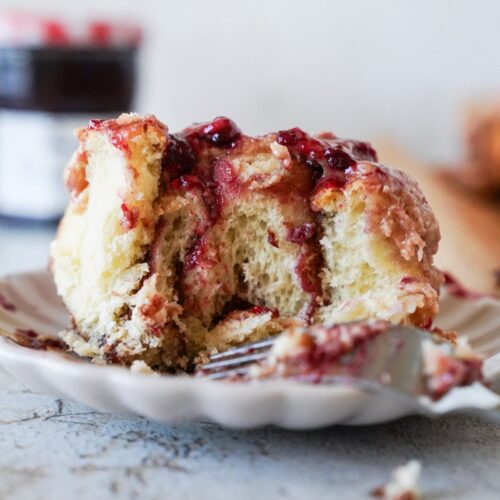 peanut butter and jelly cinnamon rolls
