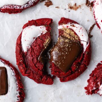 red velvet smores cookies