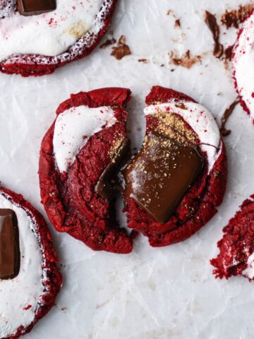 red velvet smores cookies