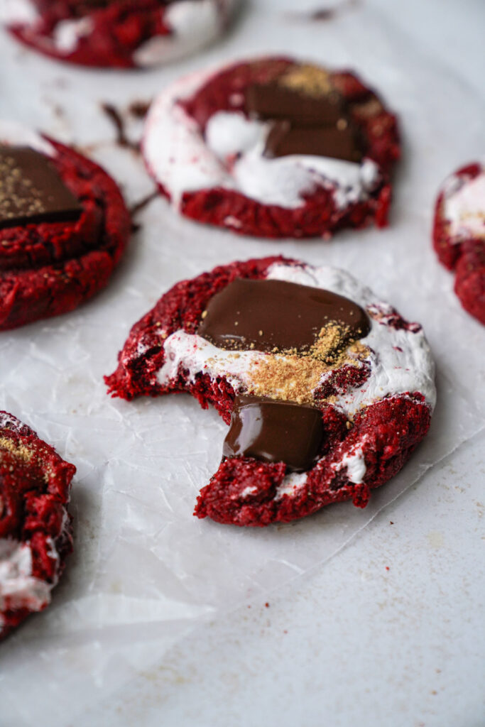red velvet smores cookie-5