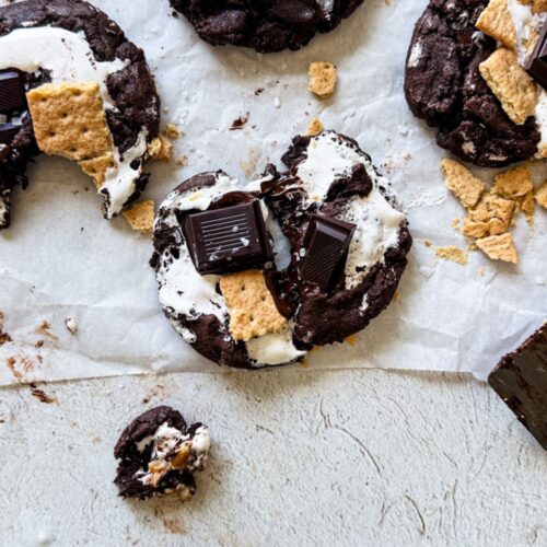 Double Chocolate S'mores Cookies