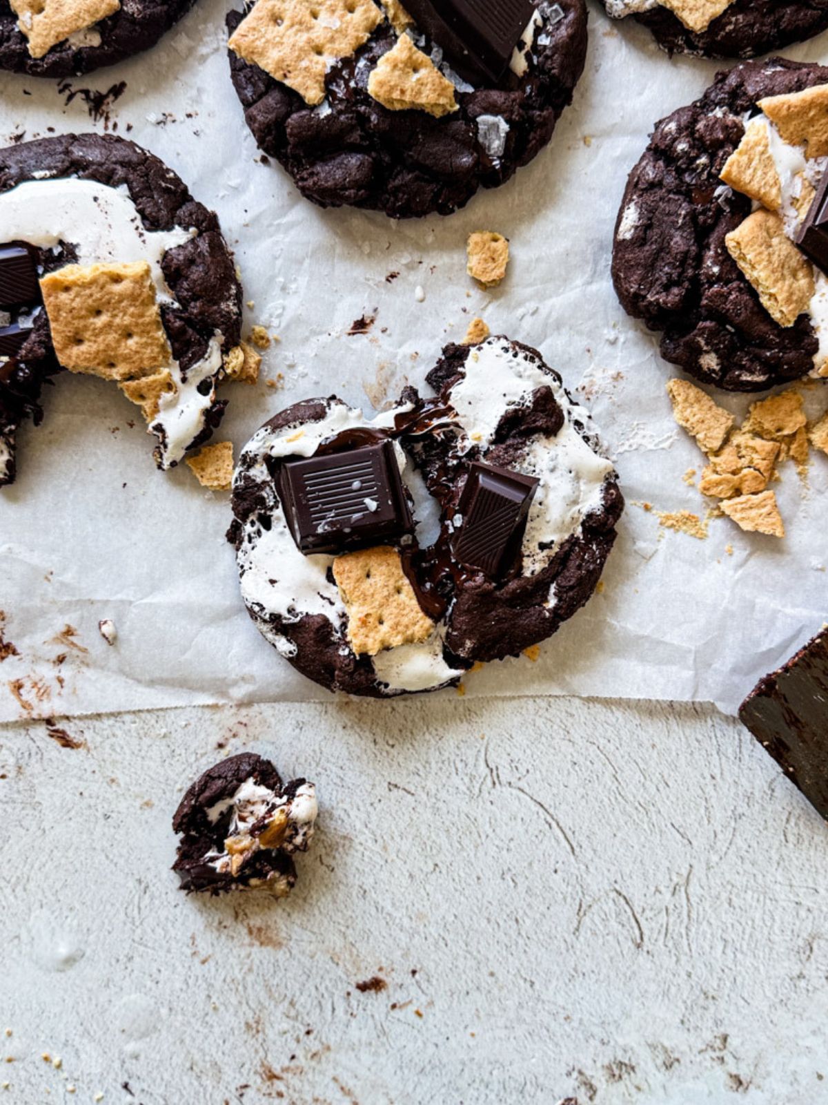 Double Chocolate S'mores Cookies