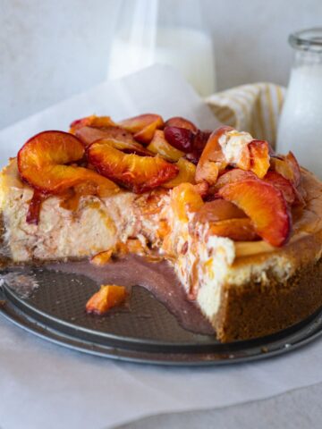Roasted Peach Cheesecake