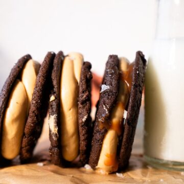 Chocolate Espresso Caramel Cookie Sandwich