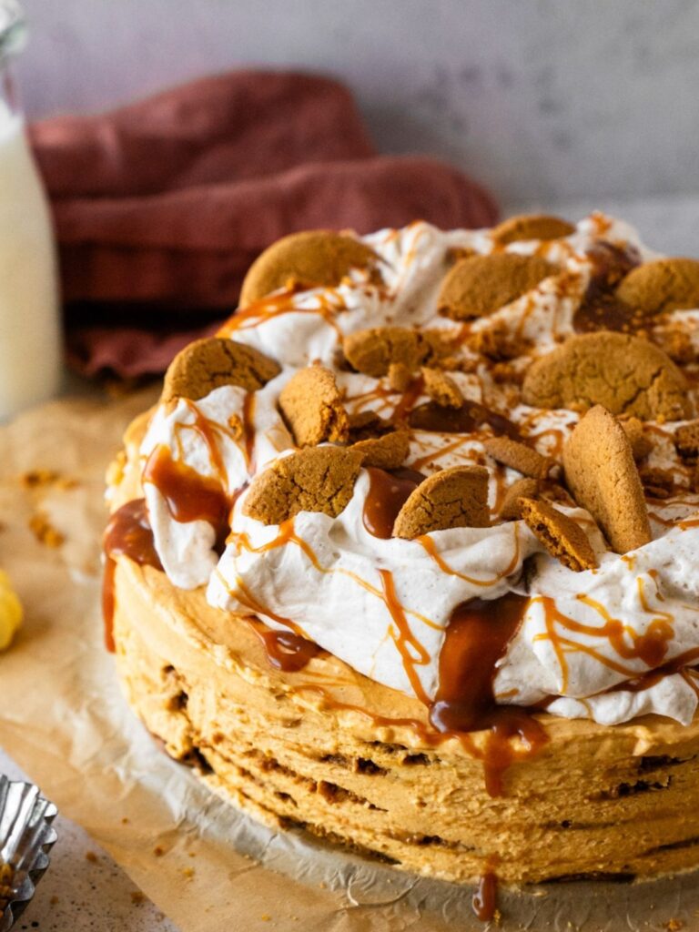 pumpkin caramel icebox cake