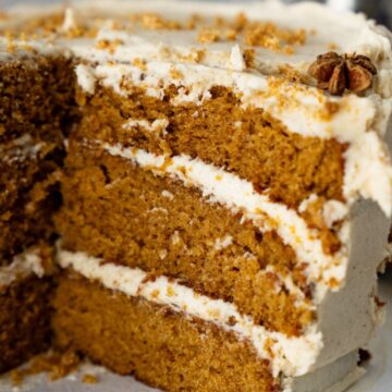 spice cake with brown butter frosting