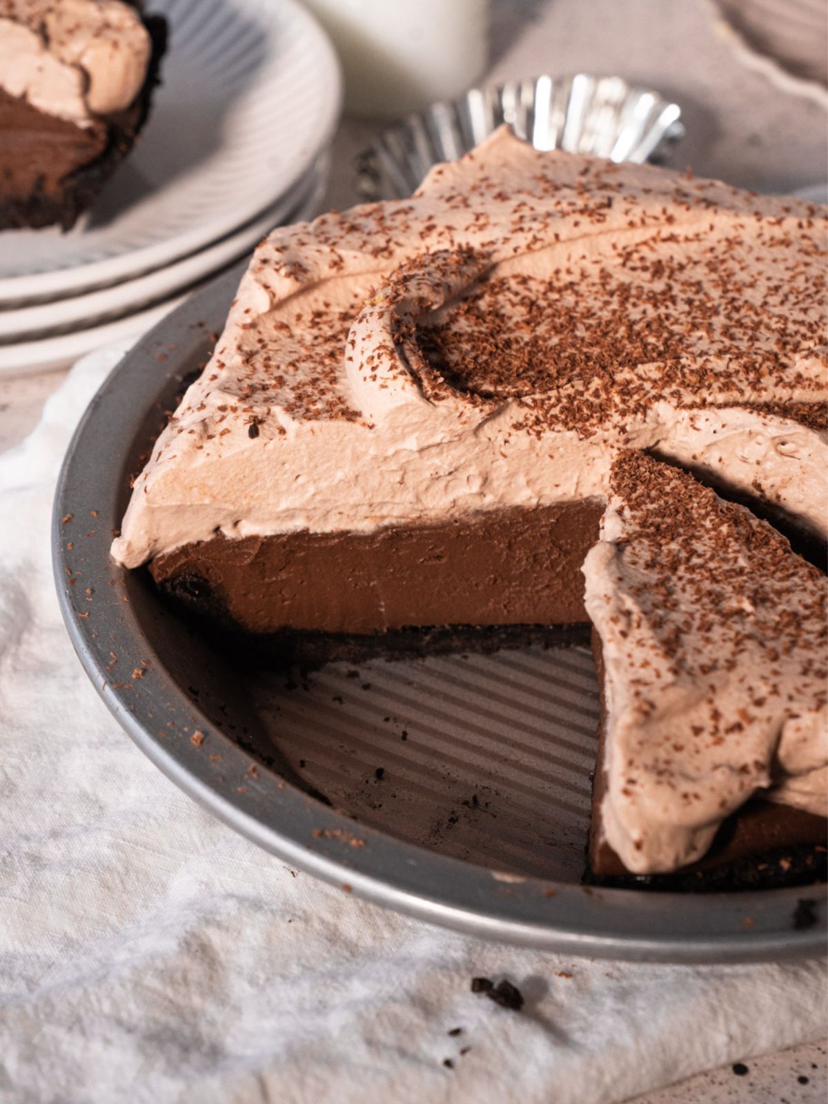 no bake triple chocolate pie