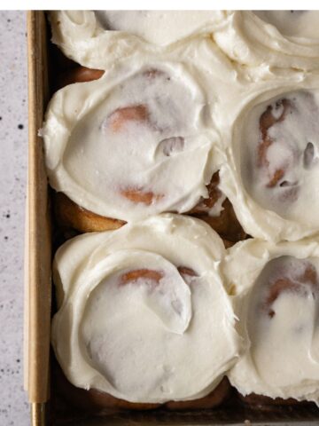 double frosted cinnamon rolls