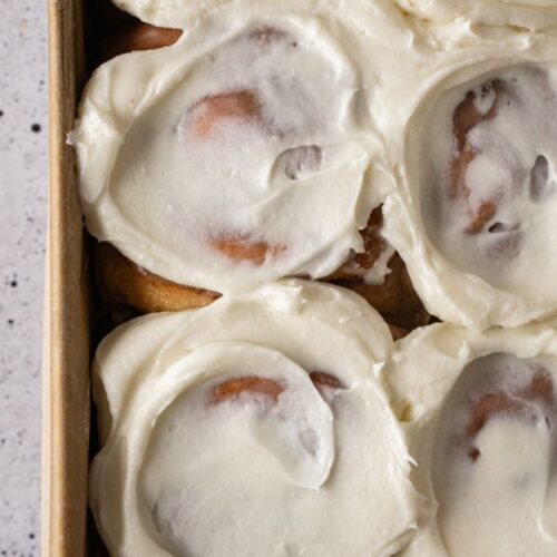 double frosted cinnamon rolls